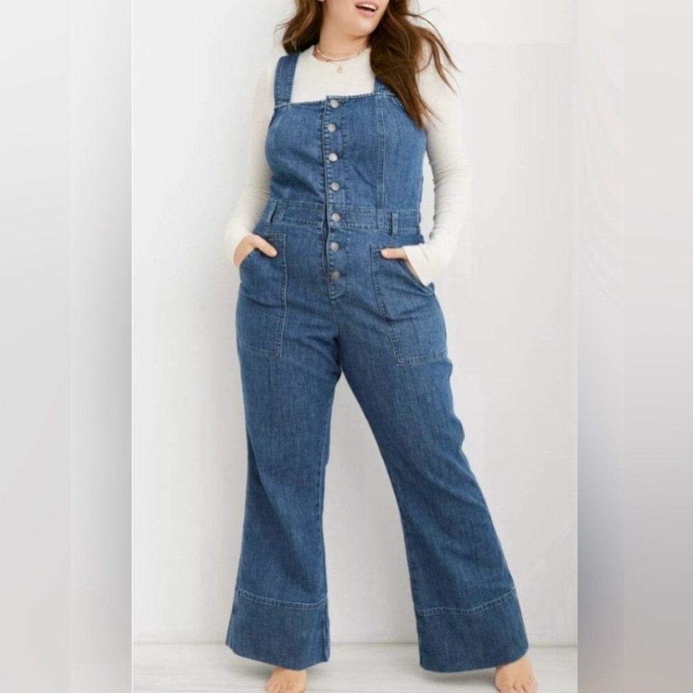 Aerie Blue Denim Women's Overalls/Jumpsuit